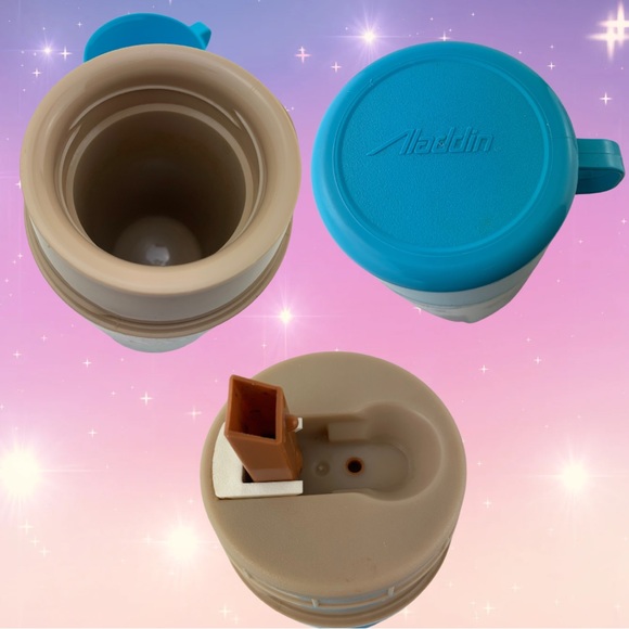 Vintage 1989 Aladdin My Little Pony Kids Lunchbox Lunch THERMOS Blue Rainbow - Picture 3 of 4